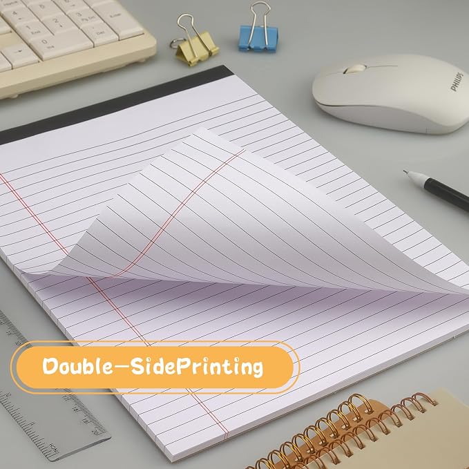 ZZTX Legal Pad 8.5x11 Inch White Lined 50 Sheets 1 Pack | A4 letter, Thick & - Image 3