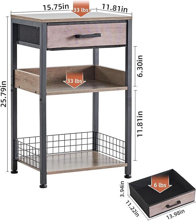 Lerliuo Grey Printer Stand - Image 3