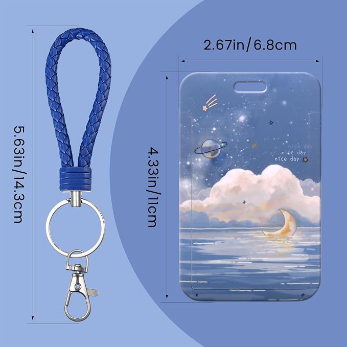 ID Card Badge Holder Key Chain - Image 2