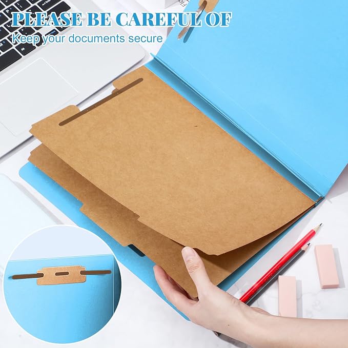 Skyygemm 36 Pcs Classification Folders Letter Size, 2 Divider Pressboard File - Image 4