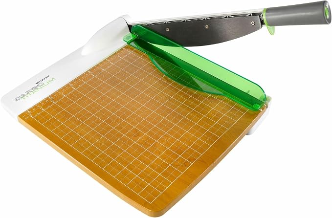 Westcott 16717 12-Inch CarboTitanium Wood Base Guillotine Paper Cutter - Image 6