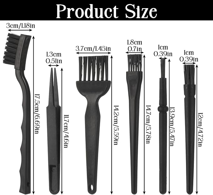 6 Pack Small Cleaning Brush Set Anti Static Small Cleaning Brushes - Image 2