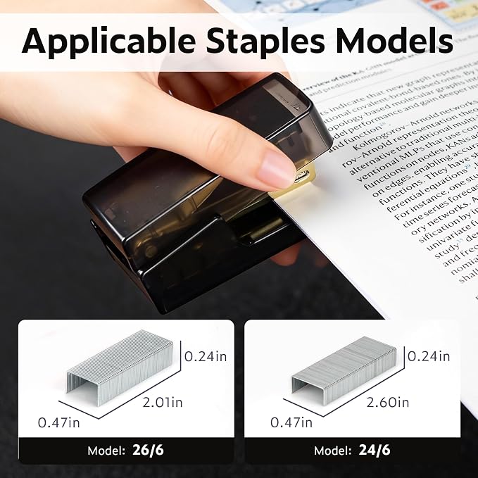 NUSIGN Mini Stapler with 830 Staples, Small Cute Desk Staplers, 25 Sheet - Image 3