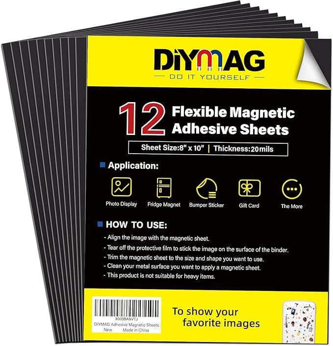 DIYMAG Magnetic Adhesive Sheets Photo Mat, Photos and Pattern Storage by DIYMAG