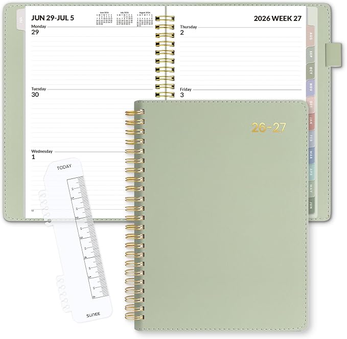 SUNEE 2026-2027 Weekly & Monthly Planner 6.4"x8.5" by SUNEE