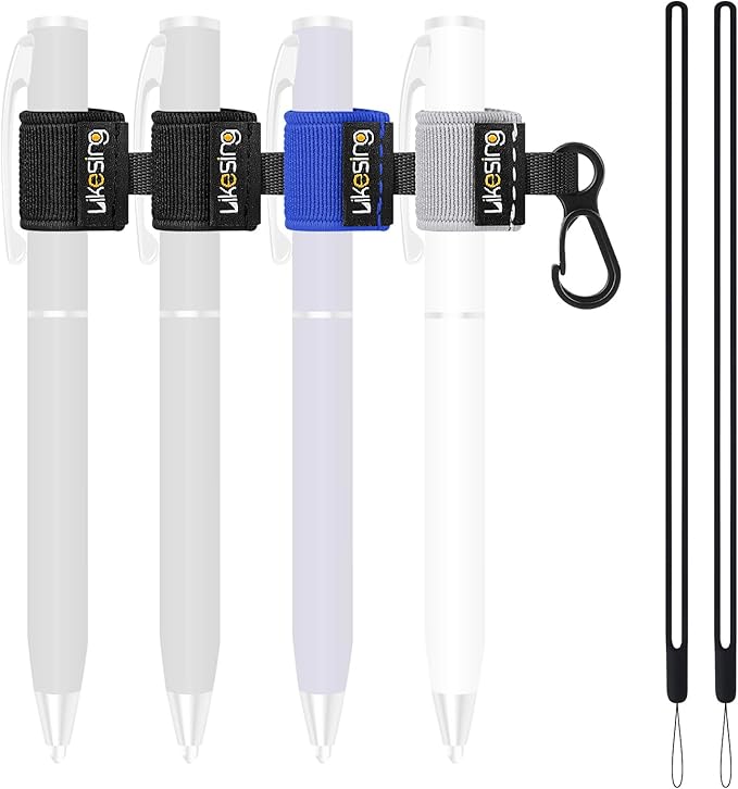 Likesing Pen Holder for Lanyard, Portable Elastic Retractable Pencil Holder by Makelifethewayyoulike