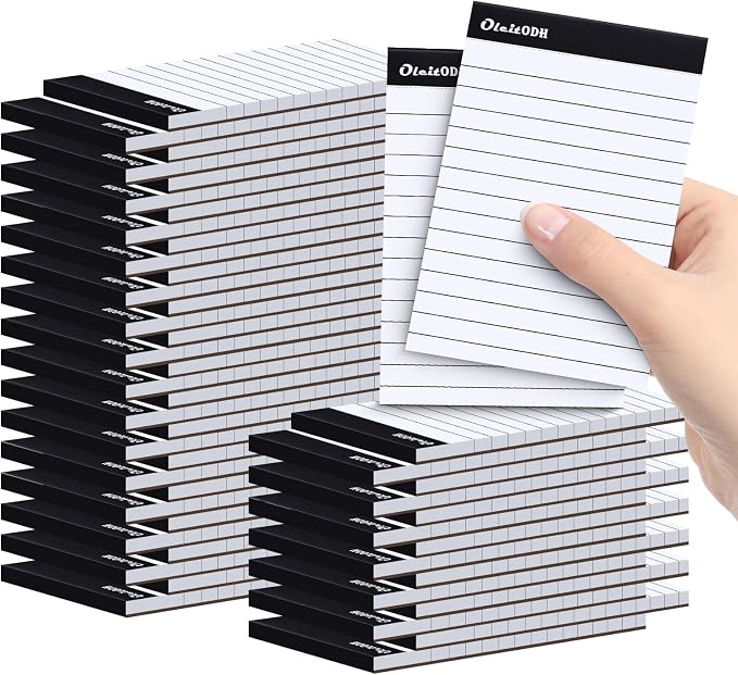 Oleitodh 3x5 Notepads – 48 Pack White Memo Pads Small Writing Pads by Oleitodh