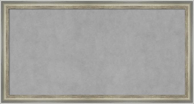 Amanti Art Silver Framed Magnetic Board 14x26 Small Vision Board by AmantiArt