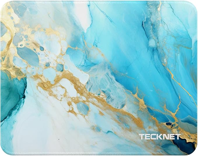TECKNET Mouse Pad with Anti-fray Stitching, Waterproof Surface & Non-Slip by Tecknet
