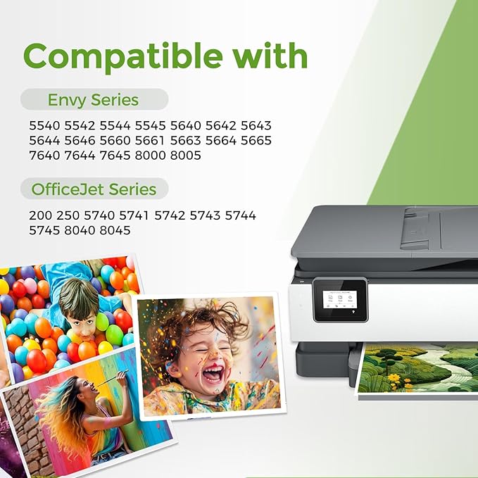 62XL Ink Cartridges Black and Color Replacement for HP 62 XL Hp62XL Cartridge for Envy 5660 7640 7645 5540 5549 OfficeJet 5745 5740 5741 8040 (2 Pack)-DeskLoop Office