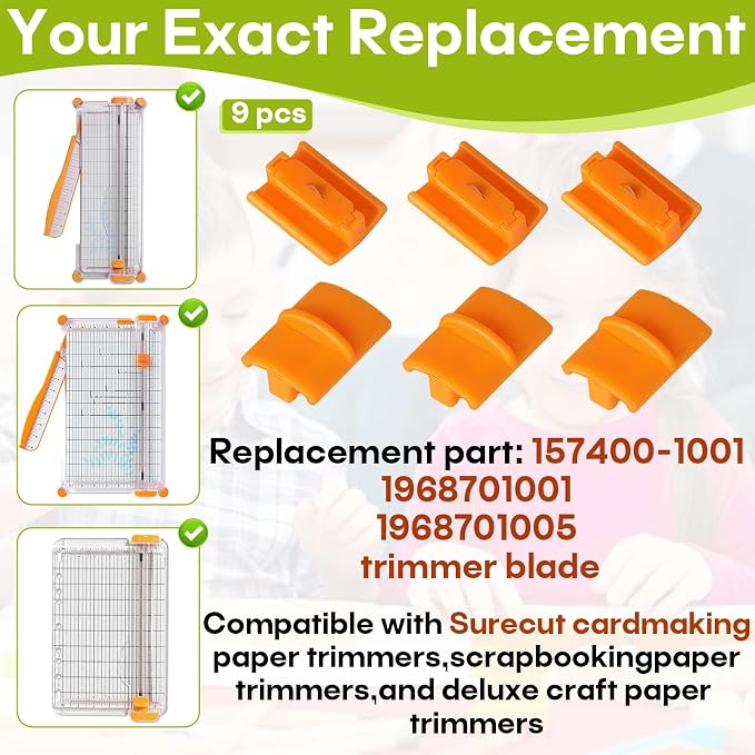9-Pack 157400-1001 Titanium TripleTrack Blades Replacement - Image 3