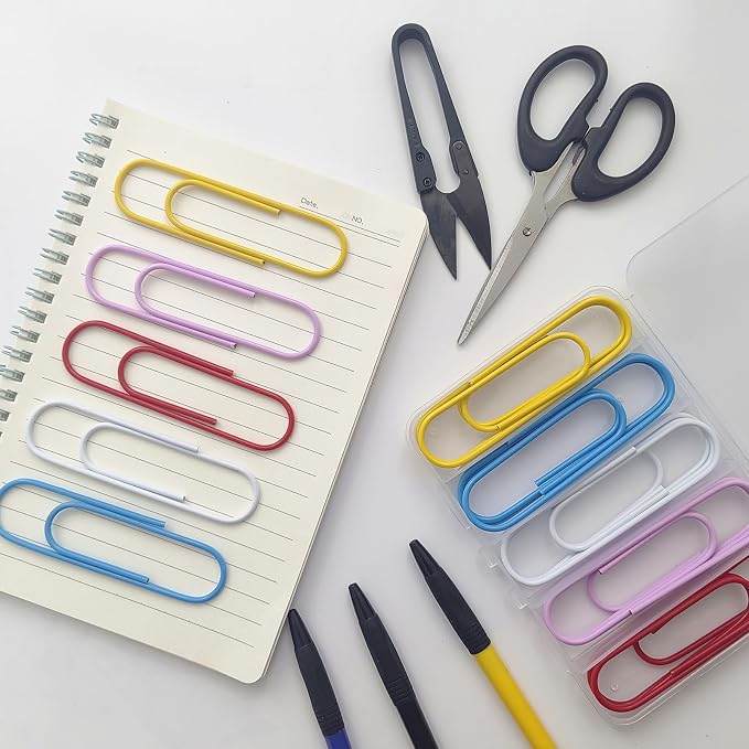 20 Pcs Jumbo Paper Clips 100mm/4 Inches Large Colored Big Papeclips - Image 5