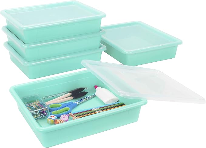 Storex Letter Size Flat Storage Tray – Organizer Bin by Storex