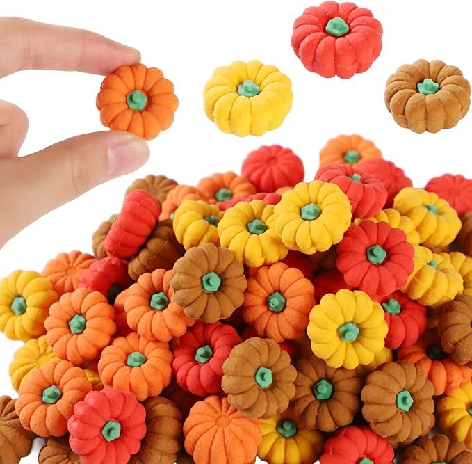 44Pcs 3D Pumpkin Erasers Bulk, Halloween Fall Mini Erasers for Student Classroom Prizes, Game Reward,Treasure Box,Trick or Treats, Goody Bag Filler,Party Favors (44PCS)-DeskLoop Office