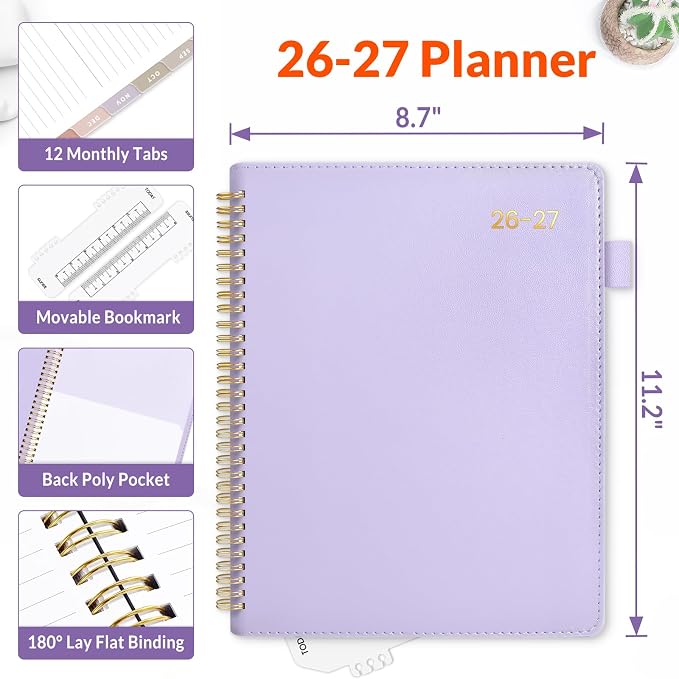 SUNEE 2026-2027 Weekly & Monthly Planner 9"x11.2" - Image 4