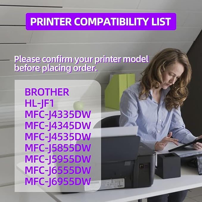 LC406 Ink Cartridges Compatible for Brother LC406 LC406XL Ink Cartridges Work for Brother MFC-J4335DW MFC-J4535DW MFC-J5855DW MFC-J6955DW MFC-J6555DW Ink (4 Pack)-DeskLoop Office