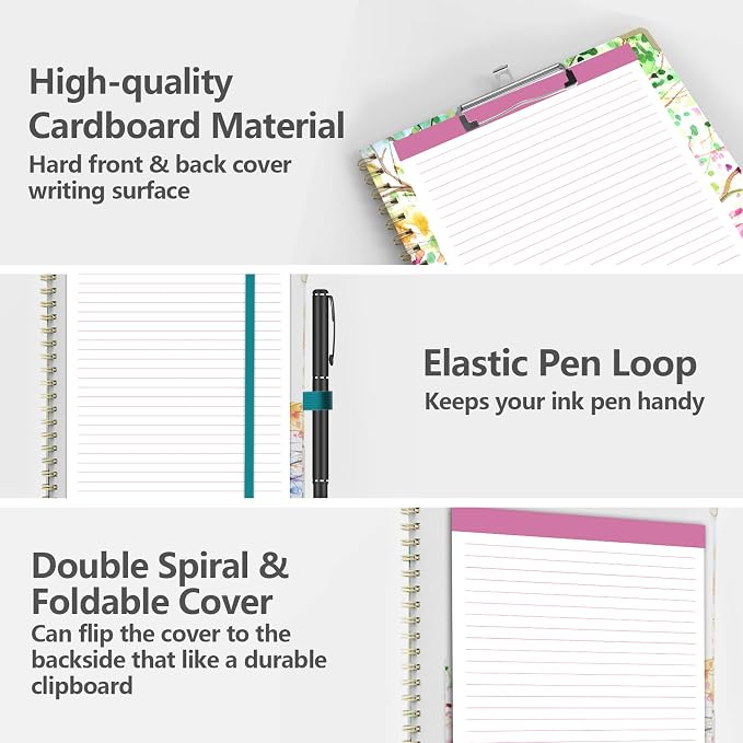 Clipboard Folio with Notepad for Letter Size, 5 Extra Folders with Storage 10 - Image 4