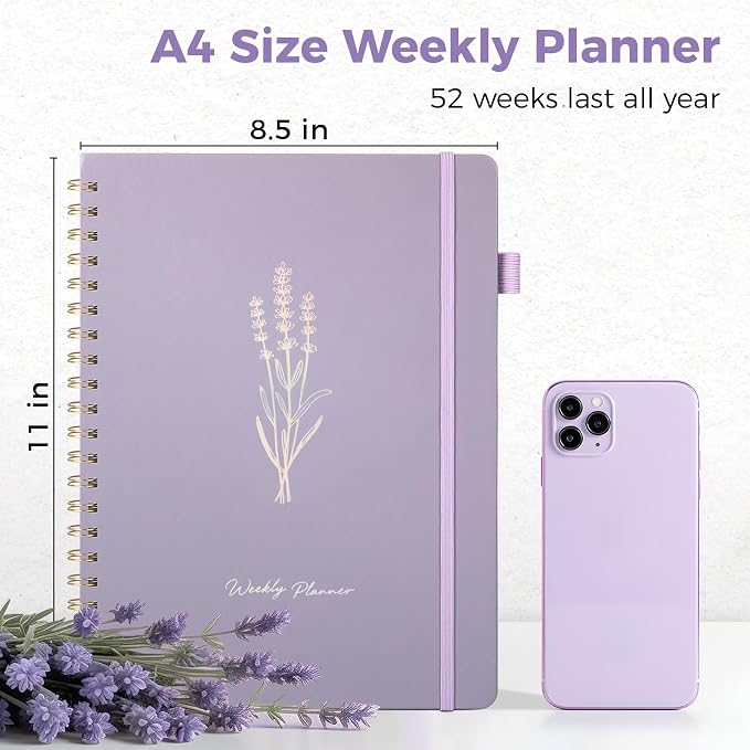 Oucaru Undated Weekly Planner, A4 Size To Do List Notebook - Image 2