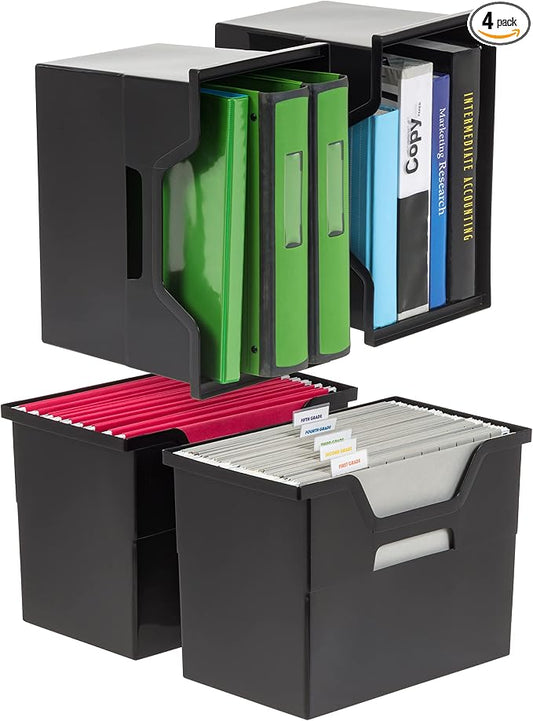 IRIS USA Large Portable Desktop File Box by IRISUSA