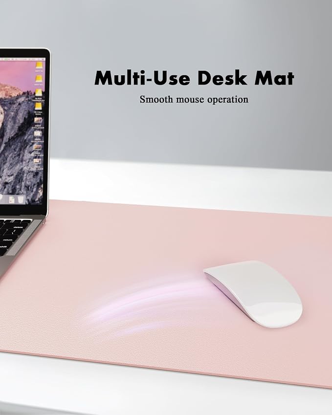 YSAGi Double-Sided Desk Pad, 31.5"x15.7"Leather Desk Mat, Eco Cork Desk Pad - Image 6