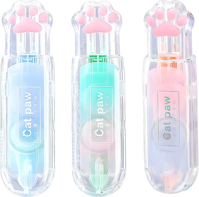 Correction Tape, Mini Retractable Correction Tape Pen, by PANDENNER