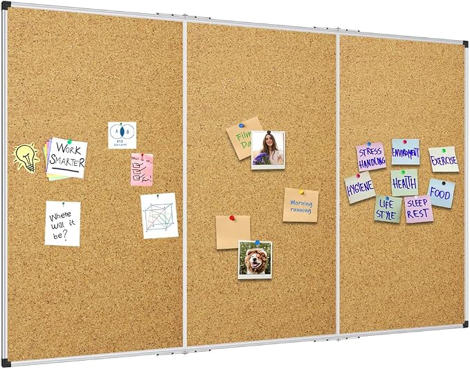 XBoard Large Cork Bulletin Board 72 x 48 Inch, Home & Office Wall Display and by XBoard