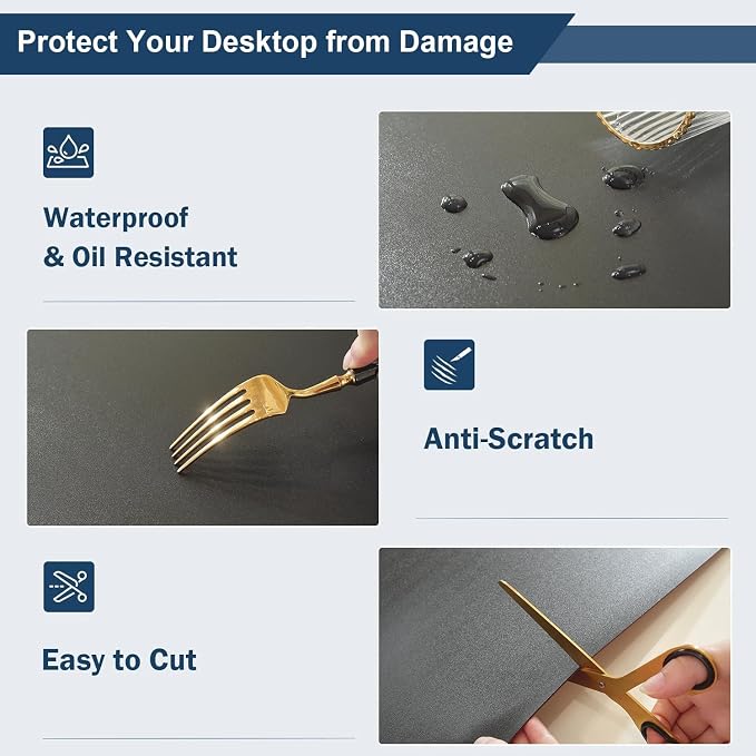 OstepDecor Black Table Cover Protector 42 x 60 Inch, 1.5mm Thick Plastic Table - Image 6