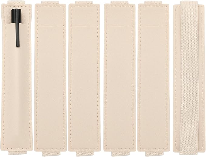 PATIKIL 6Pcs Elastic Notebook Pen Holder, Adjustable Hold 1 Pen Holder PU by PATIKIL