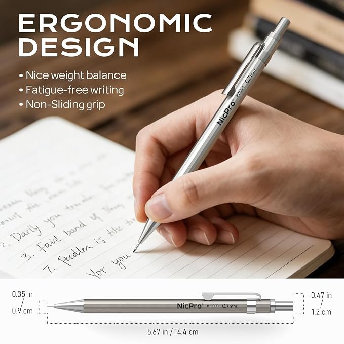 Nicpro 8 Pack Mechanical Pencil 0.7mm - Image 4