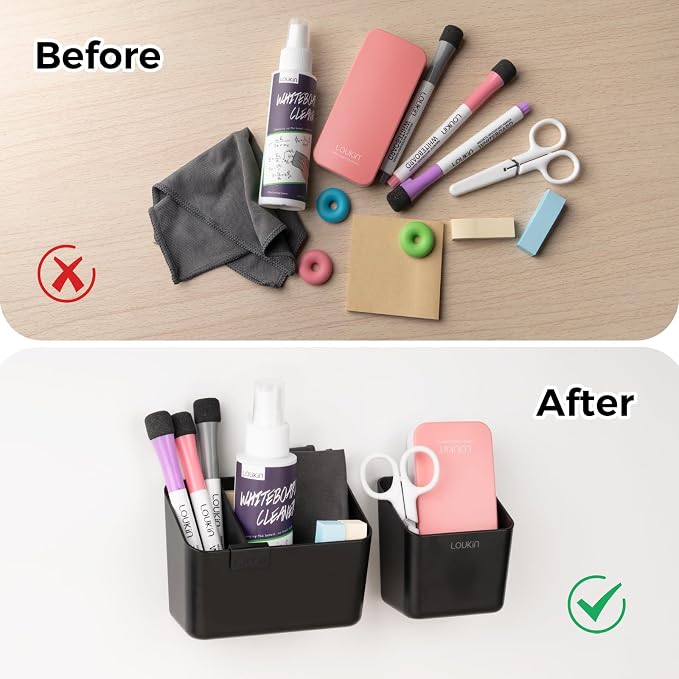 loukin Magnetic & Adhesive Dry Erase Marker Holder - Image 8