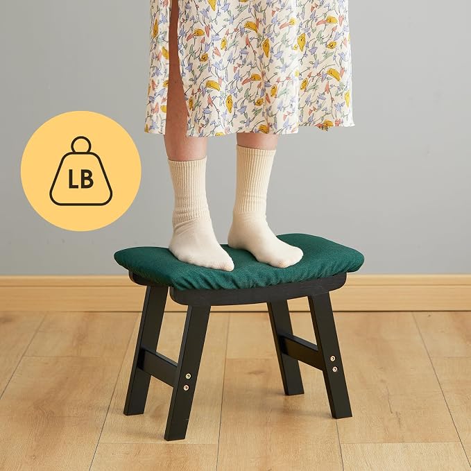 Foot Stool Ottoman Foot Rest Under Desk, Small Stool - Image 4