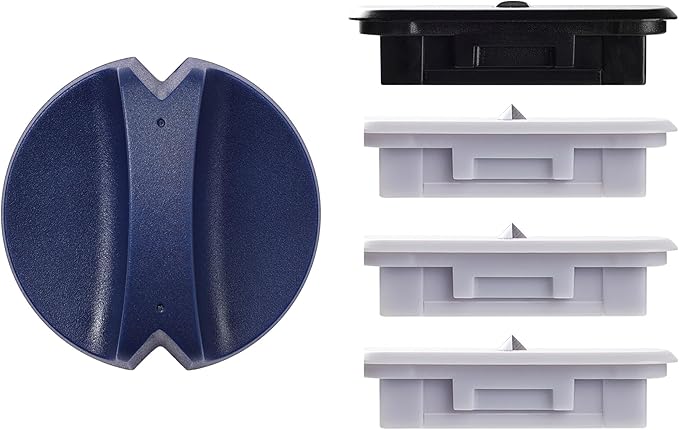 4-Pack Trimmer Replacement Blades for Fiskars Paper Trimmer, Replacement Blade for All Series of Fiskars/Portable&Precision Trimmer,Arts and Crafts,3 Cutting&1 Scoring Blades,a Slider,Blue-DeskLoop Office