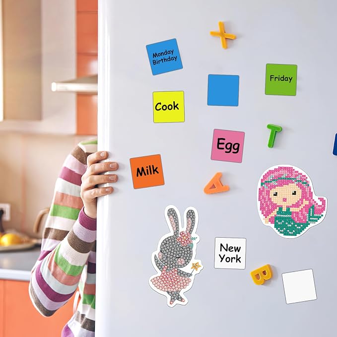 Reusable Magnetic Sticky Notes, Dry Erase Magnets Magnetic Labels, Bright - Image 5