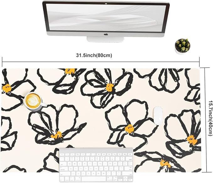 Colorful Star Leather Waterproof Desk Pad, Large Computer Keyboard Mat - Image 8