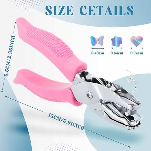 Zonon 3 Pcs Hole Punch Shapes Single Hole Paper Punchers - Image 2