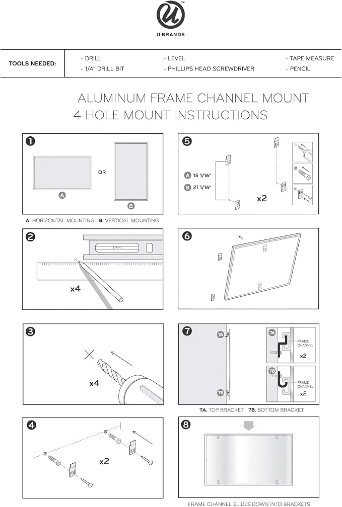 U Brands Magnetic Dry Erase Board White Board - Image 12