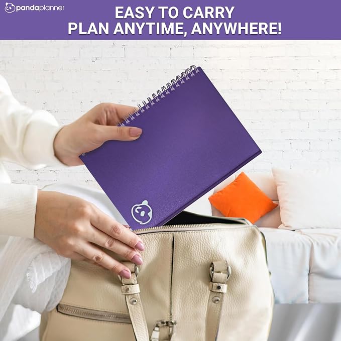 Panda Planner Undated Weekly Spiral Notebook 2026-2027, 5.75 x 8.25 Purple | 52 - Image 7