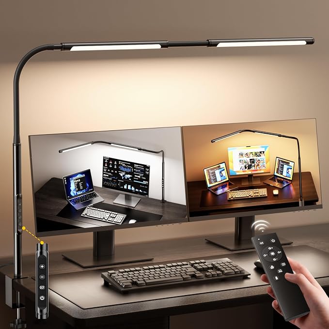 LED Desk Lamp for Home Office, Eye-Caring Desk Light by Airlonv