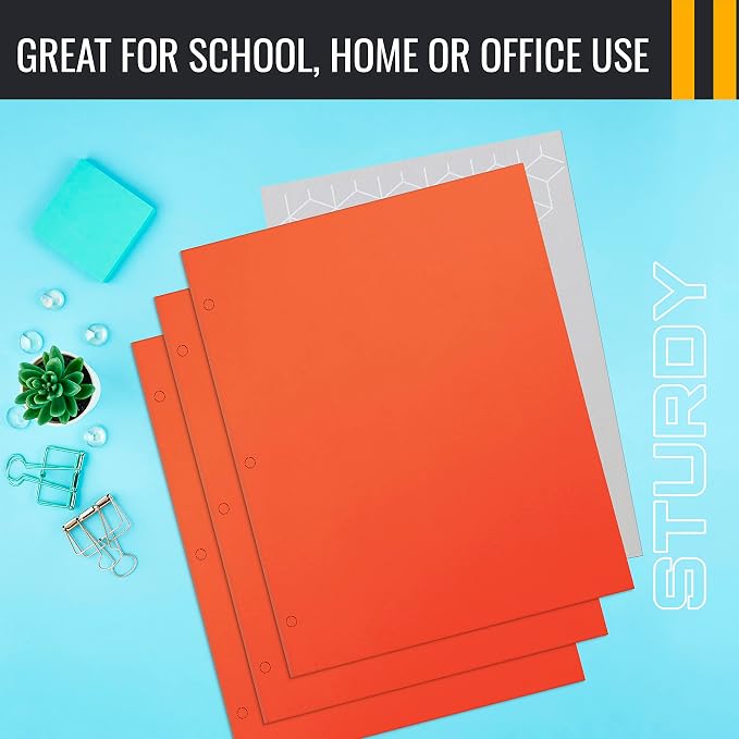Better Office Products Two Pocket Portfolio Folders, Letter Size Paper Folders - Image 6