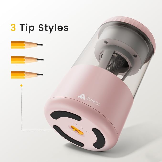 SUNZO Electric Pencil Sharpener, Fully Automatic Sharpener - Image 4