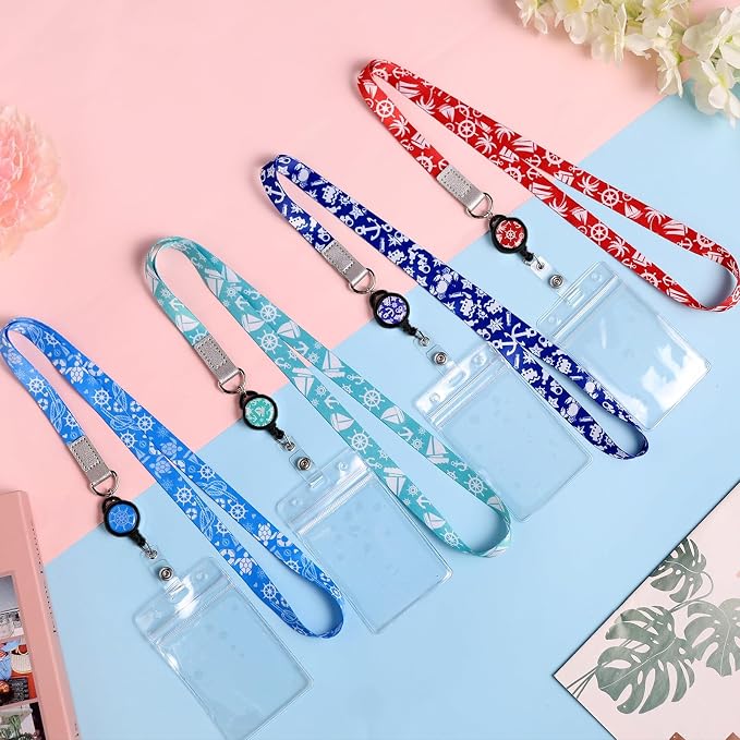 4 Pack Cruise Lanyard for Ship Cards Marble Cute Lanyards - Image 7