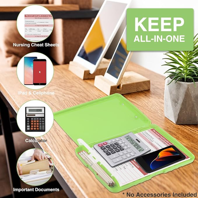 Sooez Clipboard with Storage, Clip Board 8.5 x 11 with Pen Holder, Plastic - Image 5