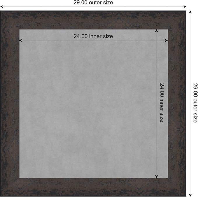 Amanti Art Black Framed Magnetic Board 29x29 Medium Vision Board - Image 3