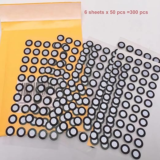 3D Scanning Tracking Markers Dots,6mm Diffuse Reflection 3D PositioningTarget Stickers,HogarDeco Reference Point Markers for Industrial and Interest Optical 3D Scanner (300pcs, Inner 6mm Outer 10mm-DeskLoop Office