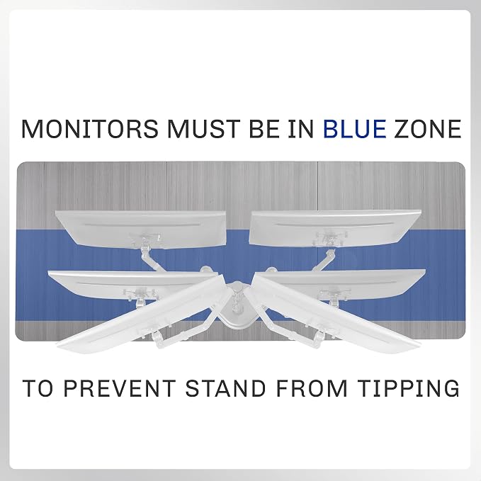 VIVO Dual LED LCD Monitor Free-Standing Desk Stand - Image 8