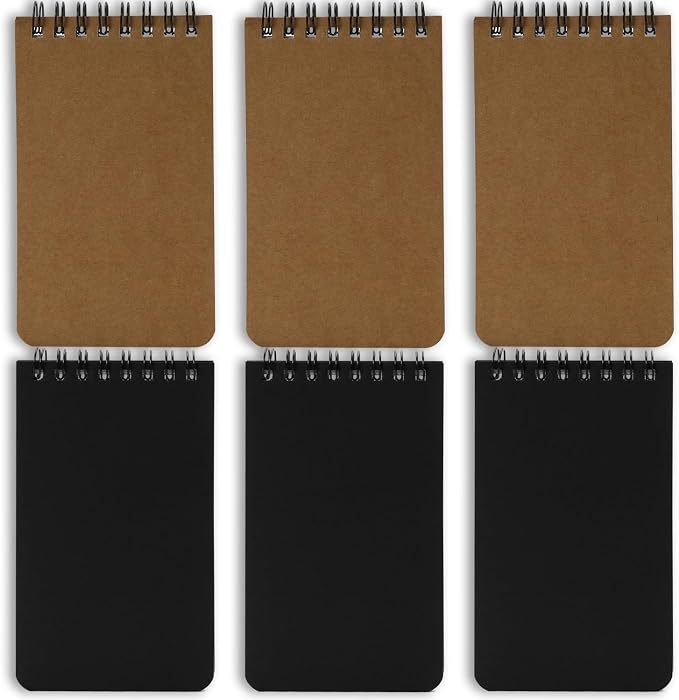 QiCheng 6pcs Pocket Notebook Mini Notepad Small Spiral Notebooks 3X5Inch | by Thegoodlifeisuptoyou