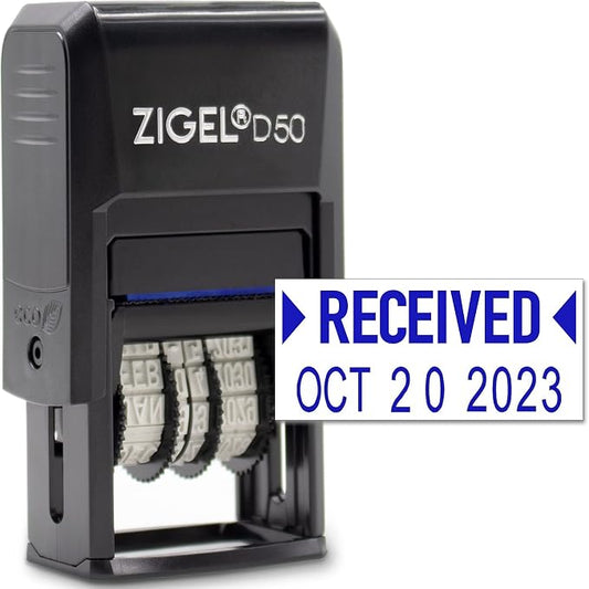 ZIGEL D50 Date Stamp with Received by ZIGEL
