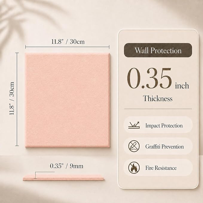 Felt Bulletin Board Tiles, Large Cork Board Alternative, 24 x 36 in | 0.35 in - Image 2