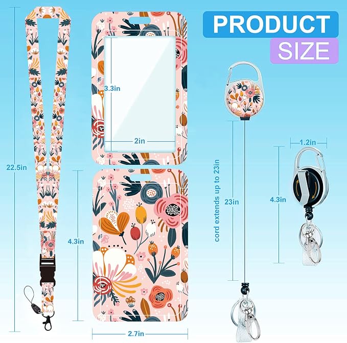 Badge Lanyard, Retractable Badge Holder - Image 3