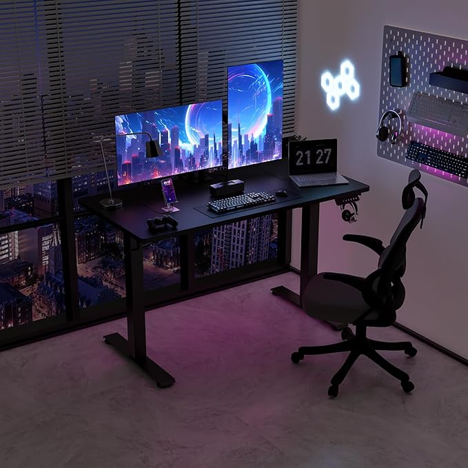 48 * 24 Electric Standing Desk, Adjustable Height Sit Stand Up Desk, Motorized Home Office Computer Gaming Workstation Desk-DeskLoop Office